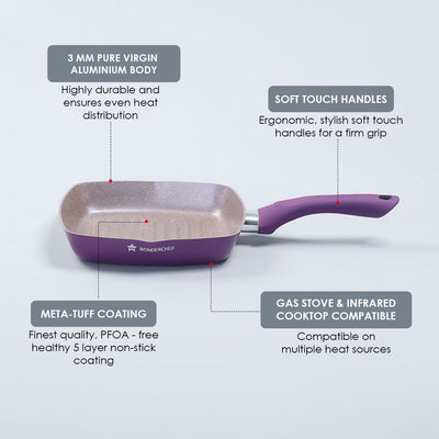 Wonderchef Royal Velvet 26cm Grill Pan 2L