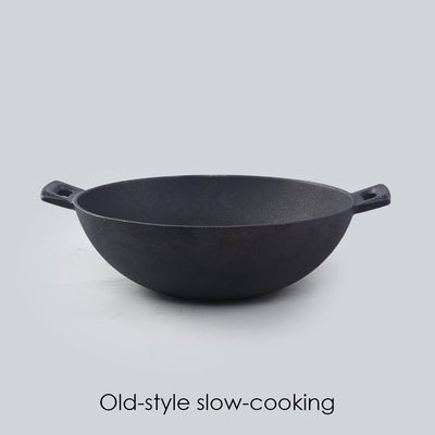 Wonderchef Forza Pre Seasoned Cast Iron Kadhai 30cm, 3.35L, 3.8mm