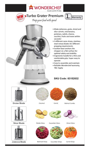 Wonderchef TURBO GRATER PREMIUM